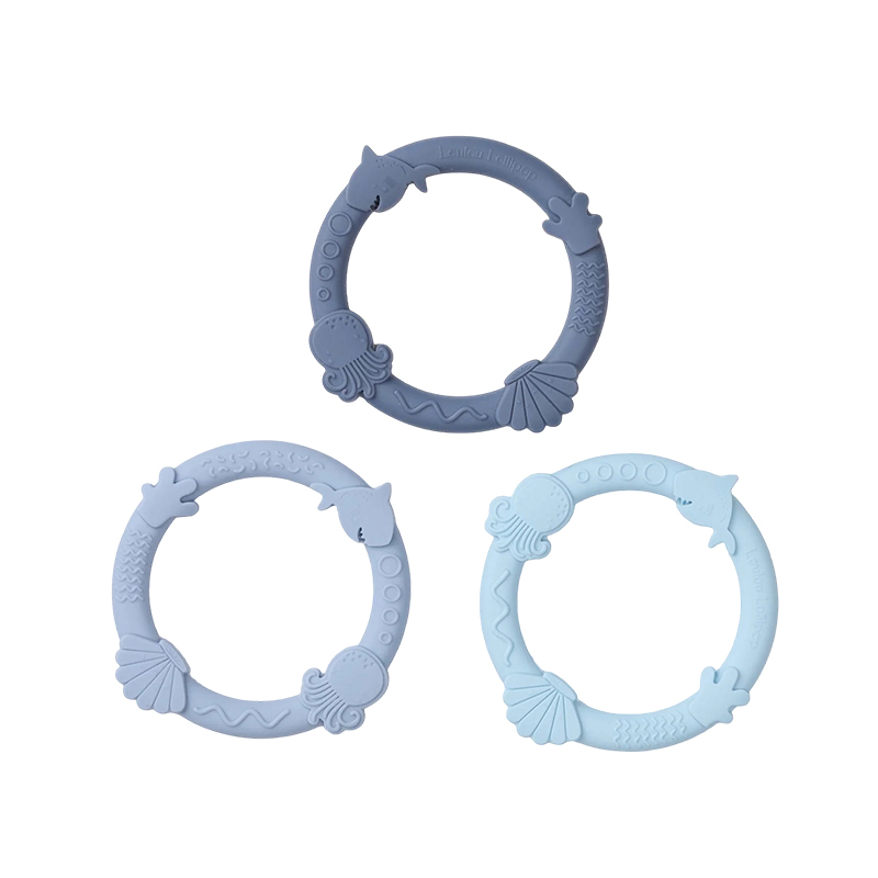 Silicone Teether Ring Set
