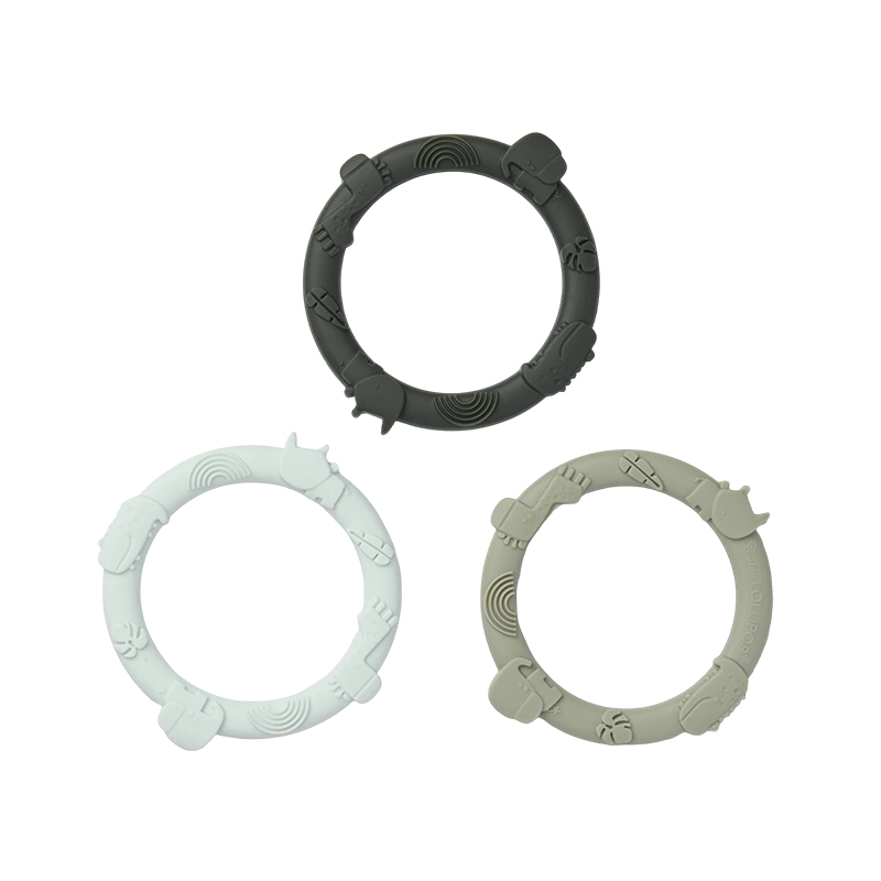Silicone Teether Ring Set